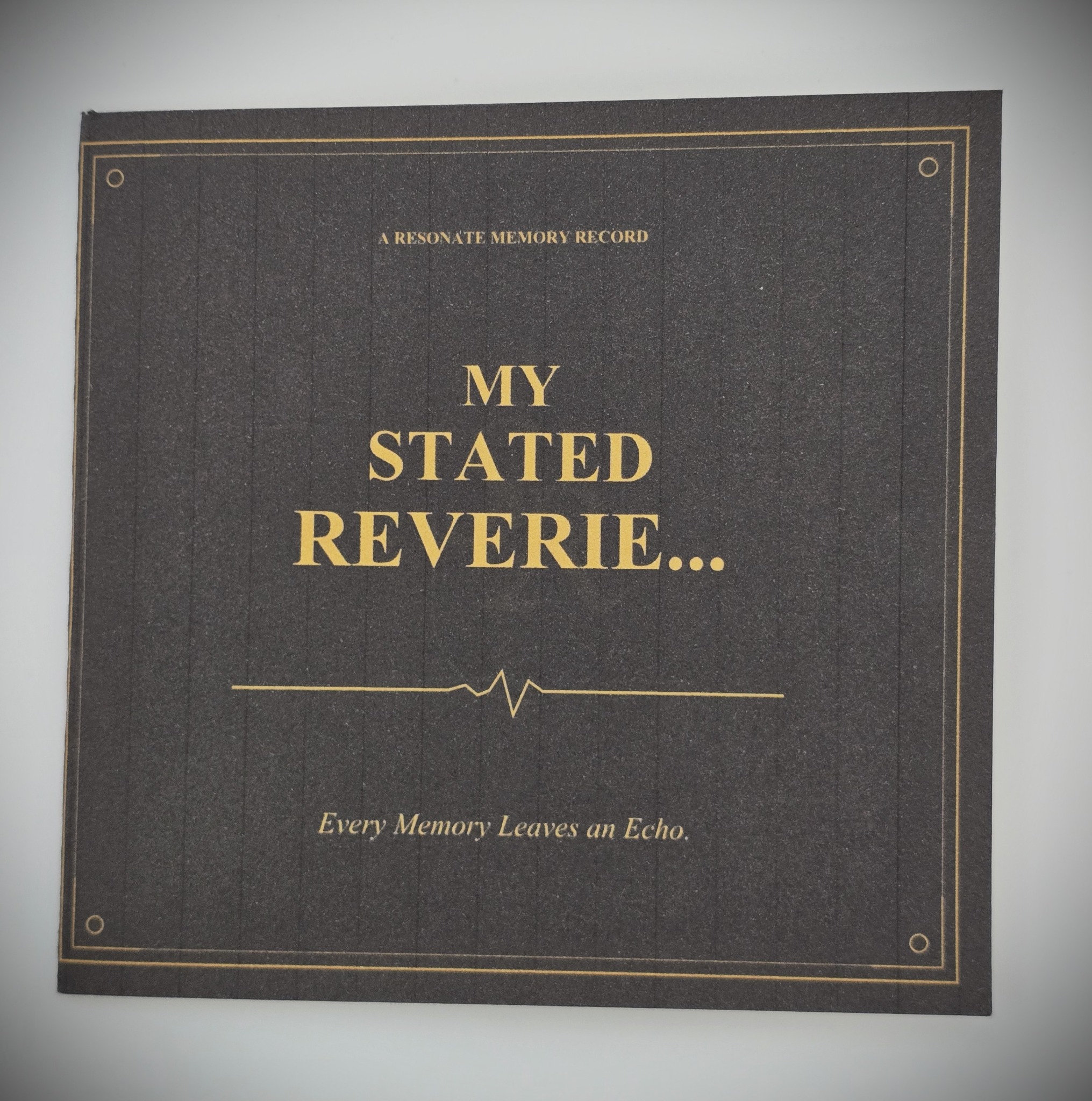 Stated Reverie Memory Booklet cover