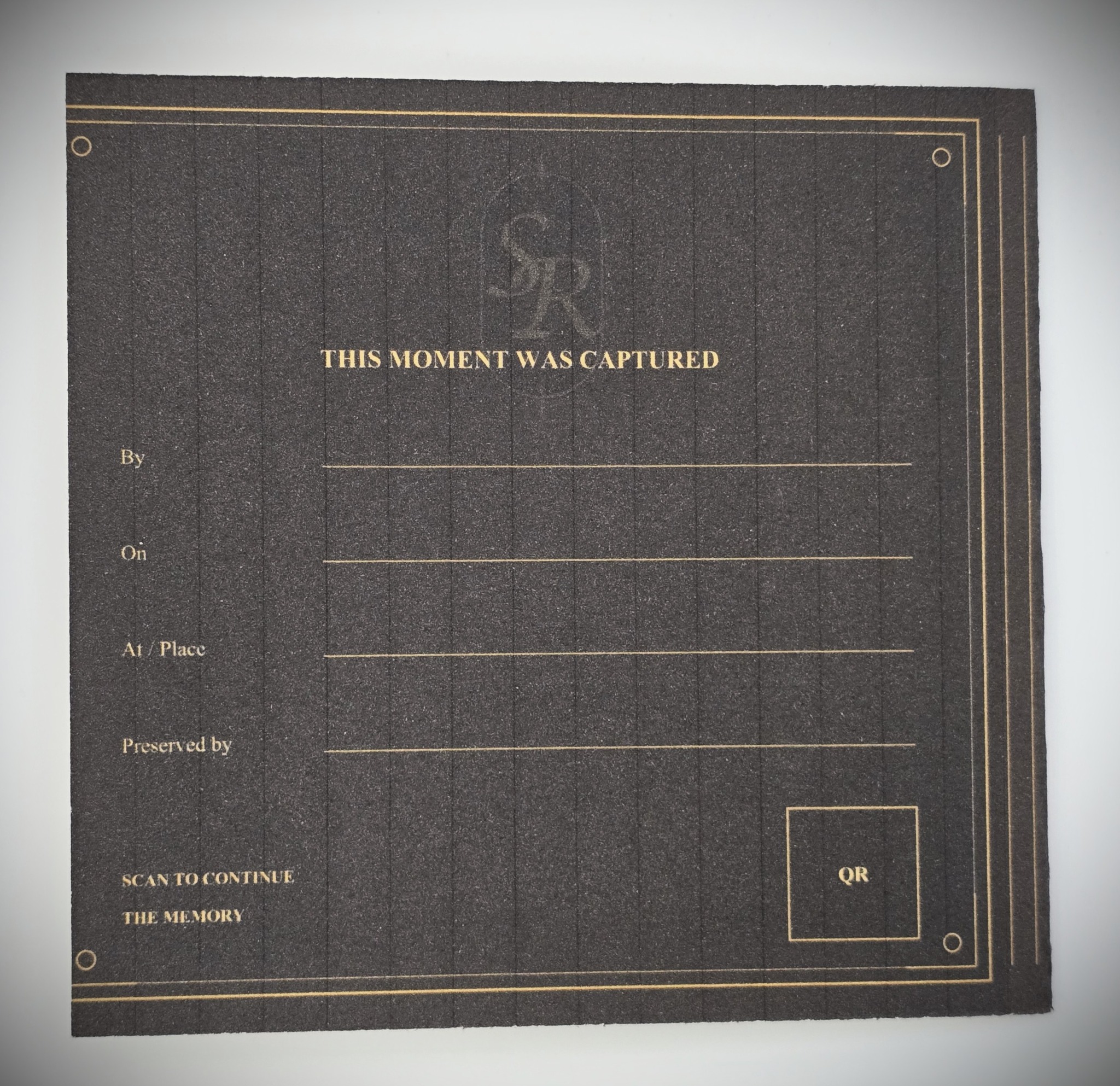 Memory Booklet provenance page
