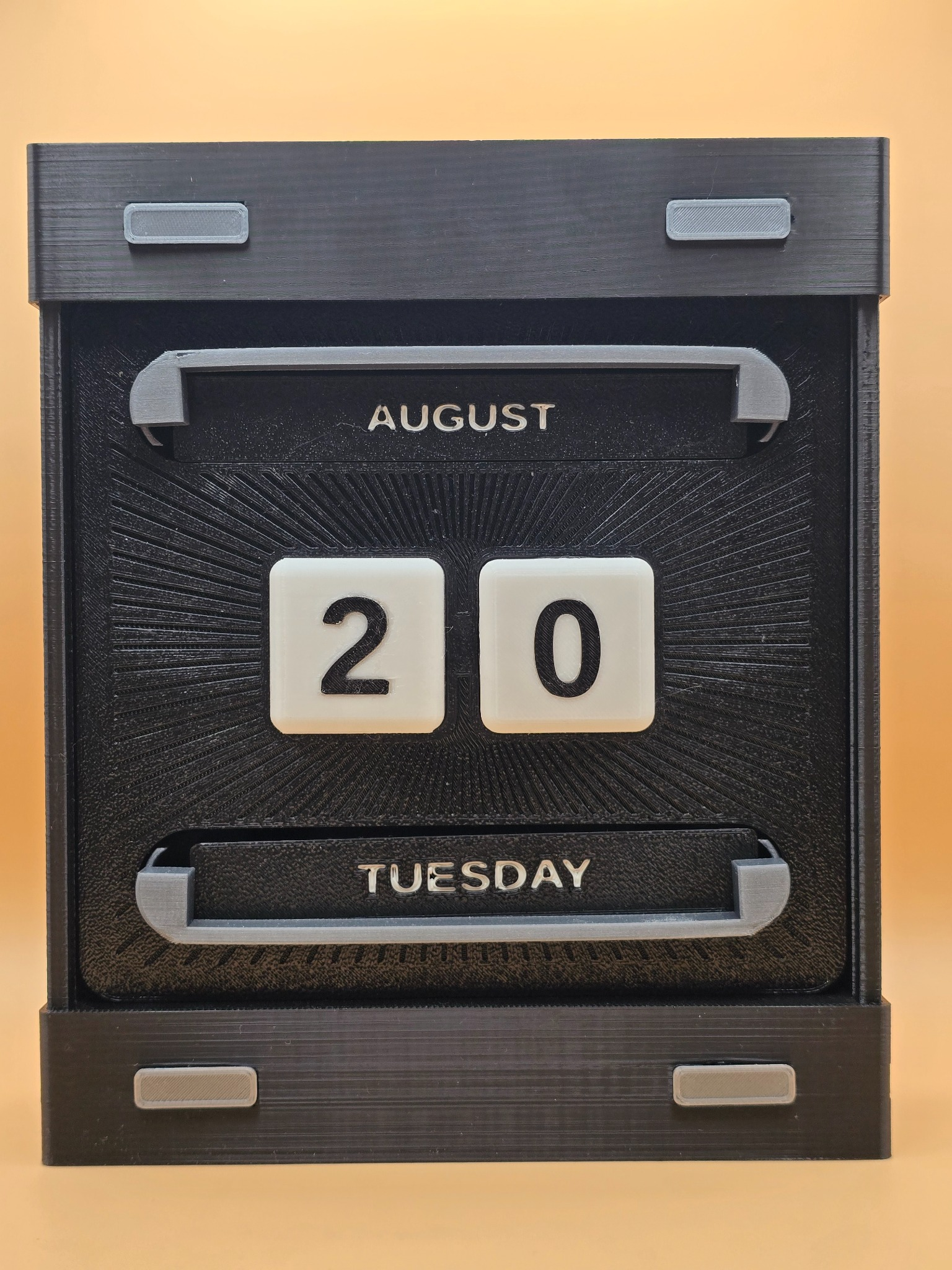 Stated Reverie Perpetual Calendar showing August 20 Tuesday
